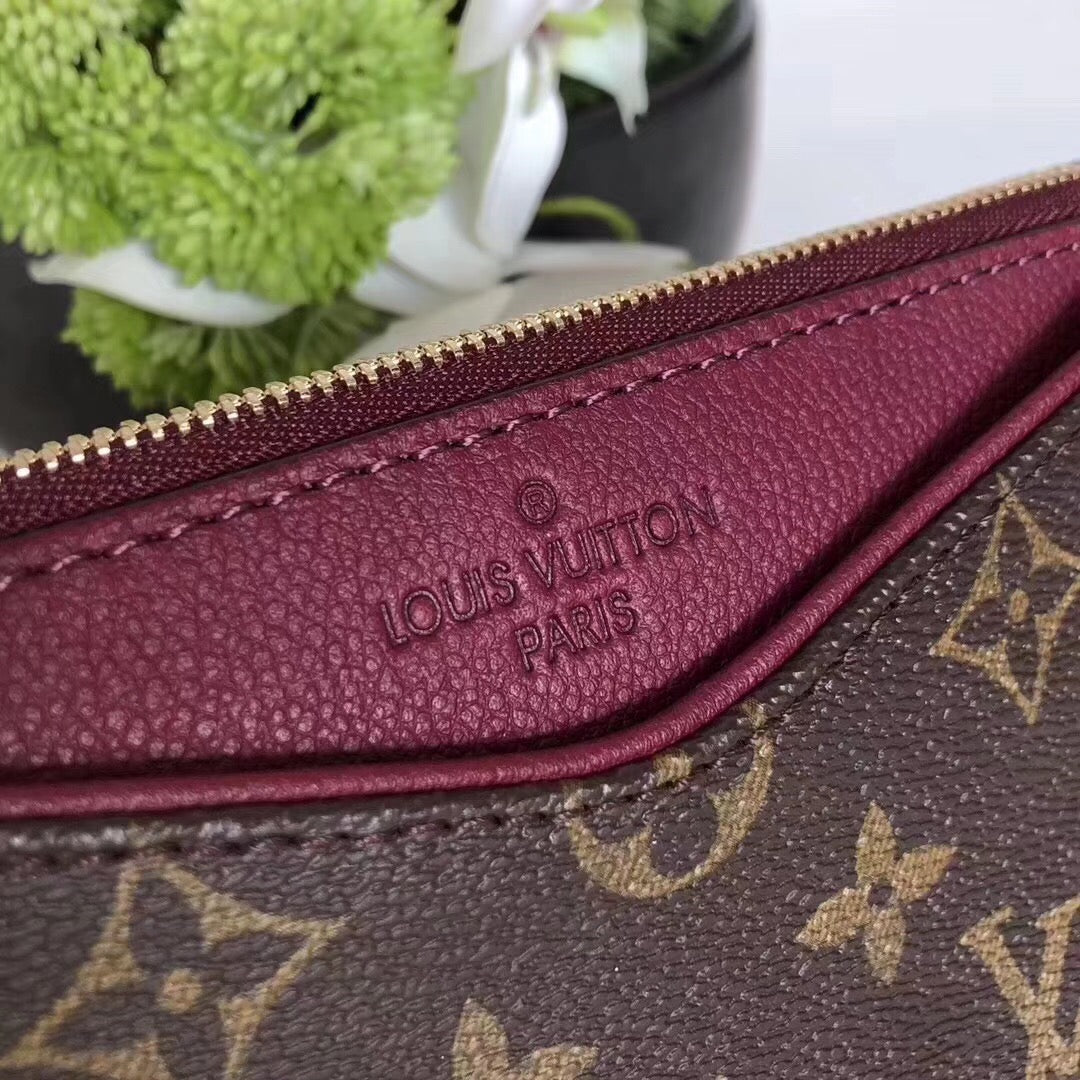 Top Quality Pallas Clutch Monogram Canvas Burgundy For Women, WoHandbag, Shoulder And Crossbody Bags 8.3in/21cm Top Quality M41639
