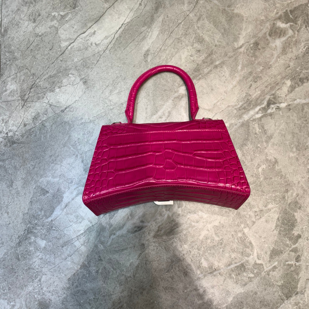 Top Quality Hourglass Small Handbag In Dark Pink, For Women,  Bags 9in/23cm