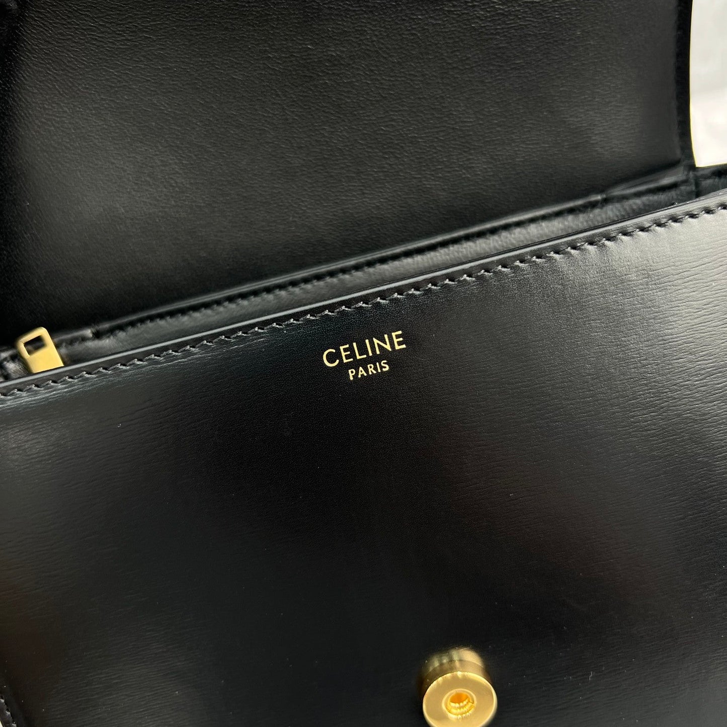 Top Quality Classique Cuir Triomphe Bag Black For Women 9in/22cm 