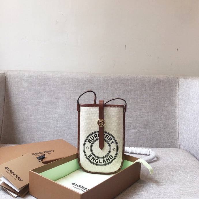 Top Quality Logo Graphic Canvas Anne Phone Case With Strap White For Women, Bags 7.1in/18cm