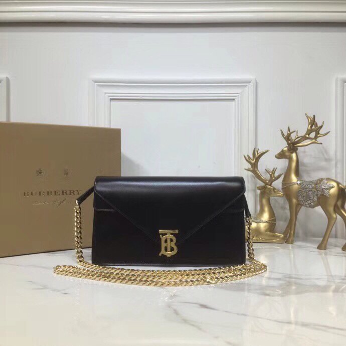 Top Quality Small Tb Envelope Clutch Black By British Heritage For Women, Bags 10.2in/26cm