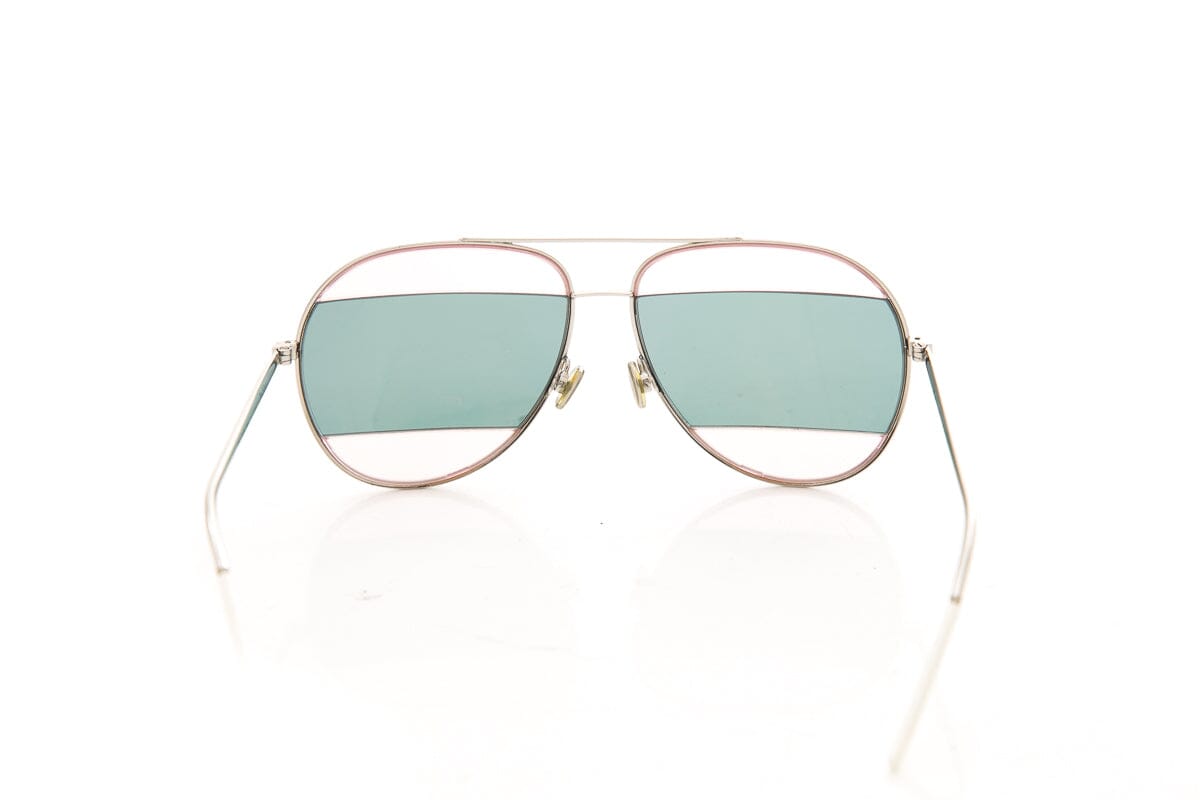 Dior Silver & Pink Split 2 Aviator Sunglasses