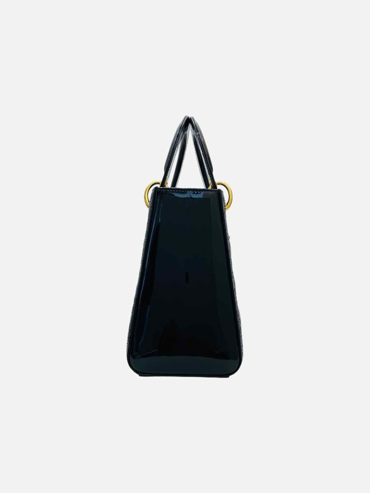 DIOR Lady Dior Black Cannage Top Handle
