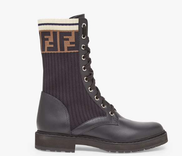FENDI ROCKOKO COMBAT BOOTS