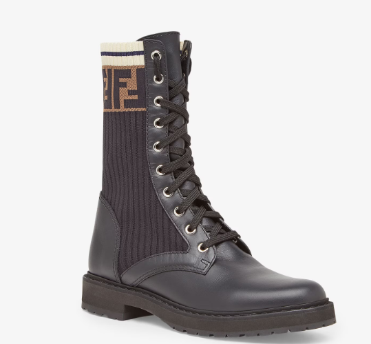 FENDI ROCKOKO COMBAT BOOTS