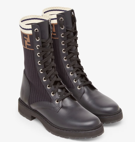 FENDI ROCKOKO COMBAT BOOTS