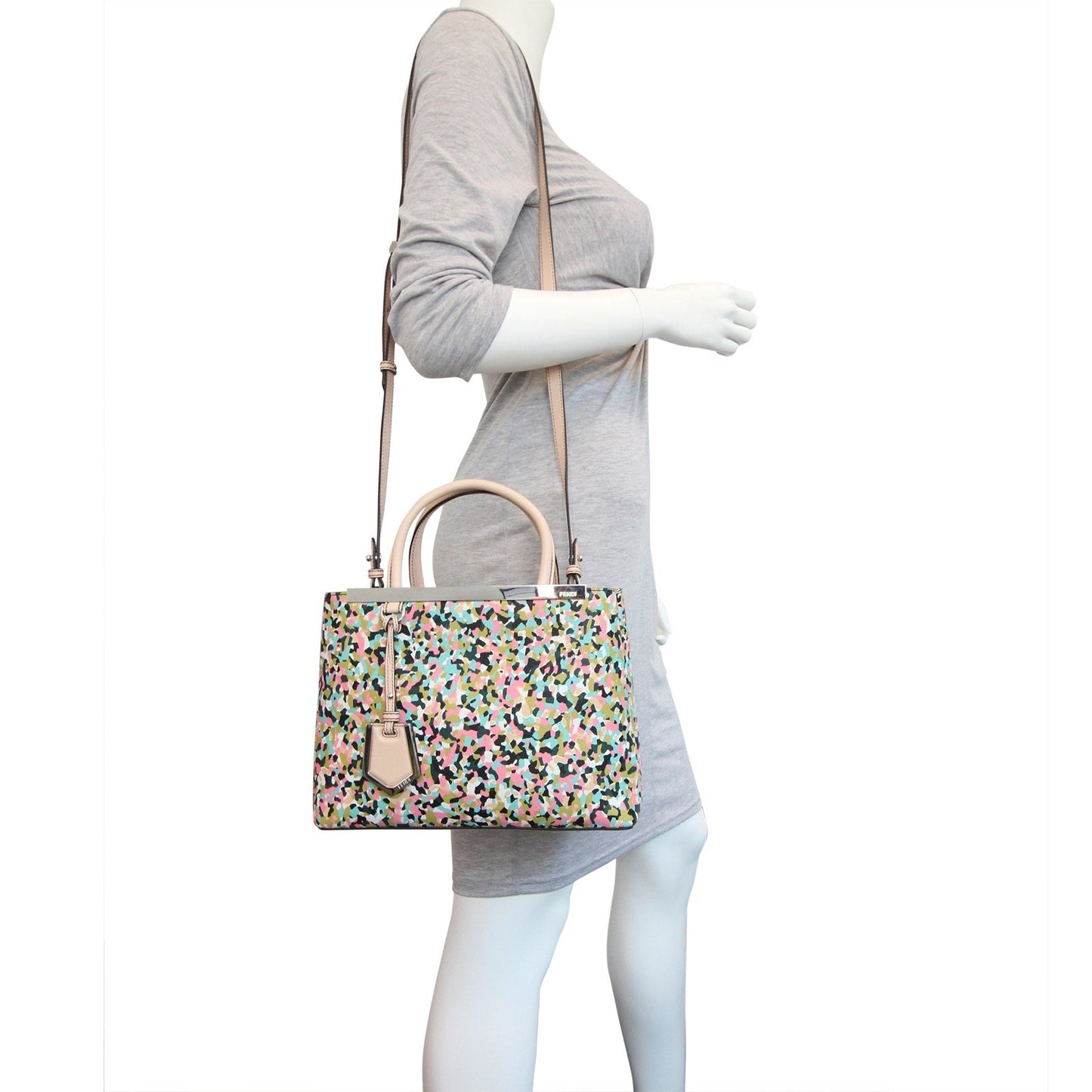 Fendi Petite 2Jours Vitello Tote Multicolour