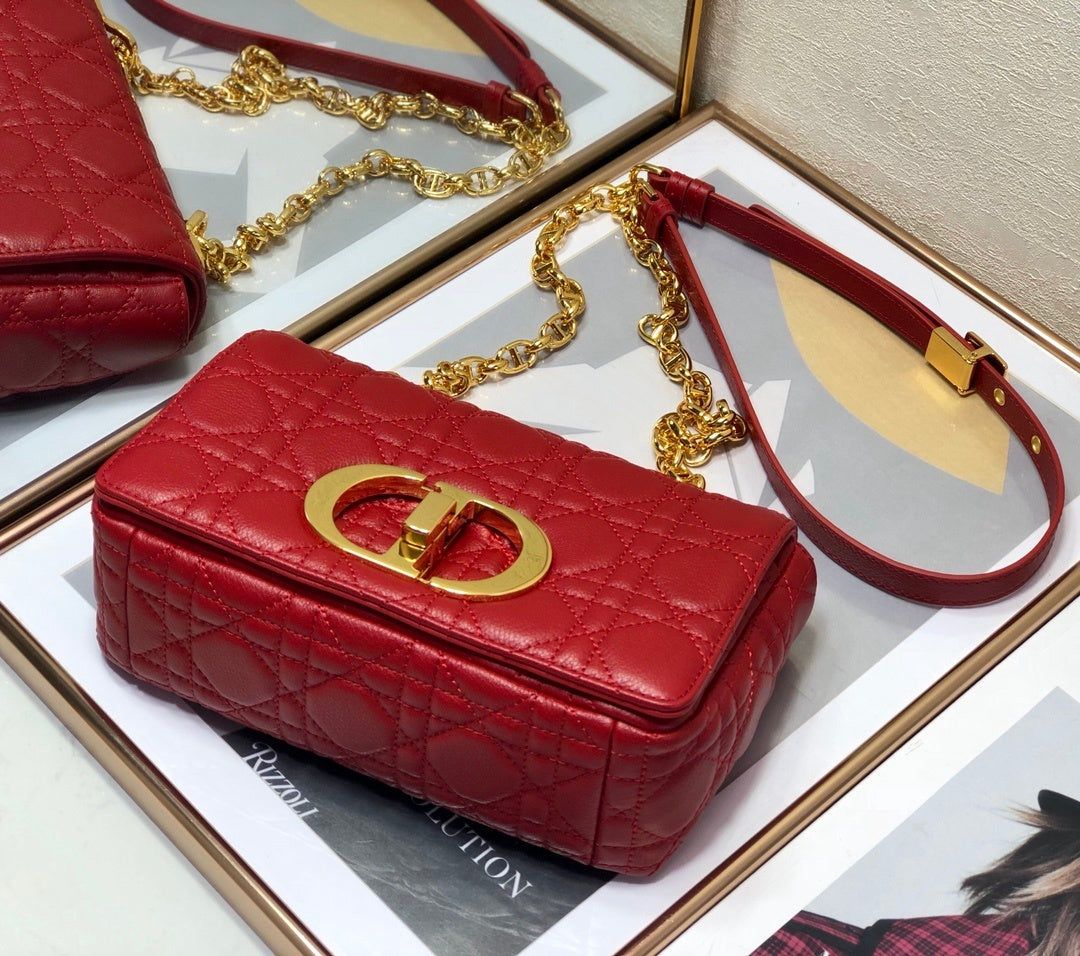 Top Quality Small Caro Bag Red For Women, Womens Handbags, Shoulder Bags, Crossbody Bags 20cm/8in CD