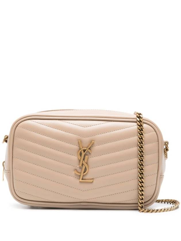 Luxury Saint Laurent Trending 2025 Lou Small Leather Cross Bag Beige