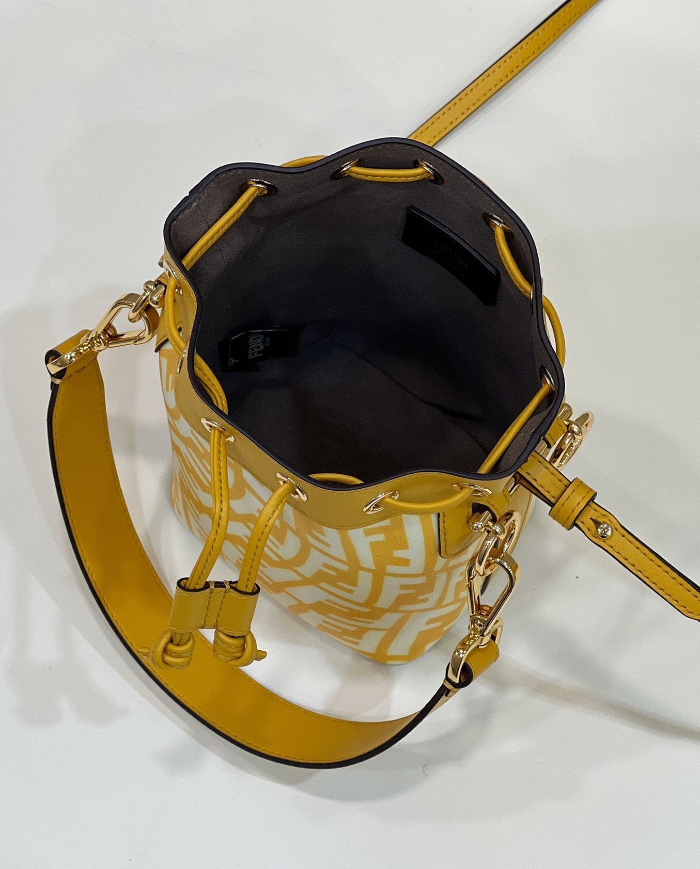 Top QualityTop Quality Mon Tresor Bag Yellow For Women, Women’s Handbags, Shoulder And Crossbody Bags 7.1in/18cm FF 8BS010