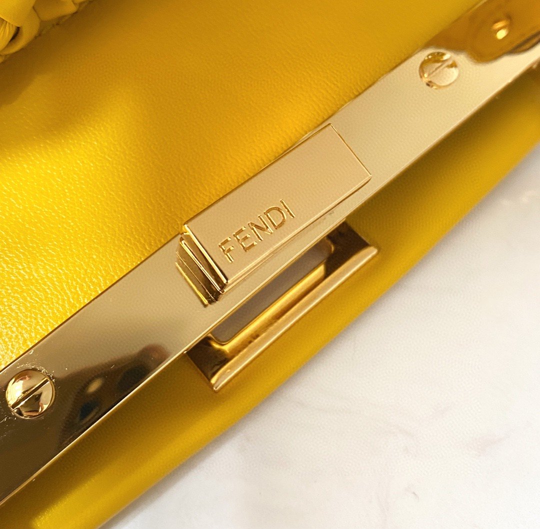 FI Top Quality Mini Yellow Braided Bag For Woman 18cm/7in