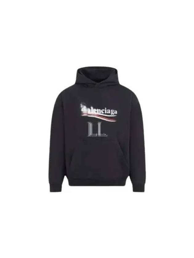 Luxury Balenciaga Trending 2025 Political Stencil Medium Fit Hoodie Black