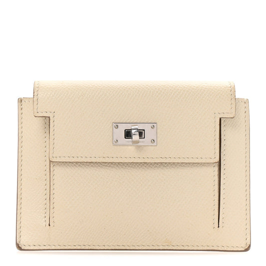 Hermes Epsom Kelly Pocket Compact Wallet Craie