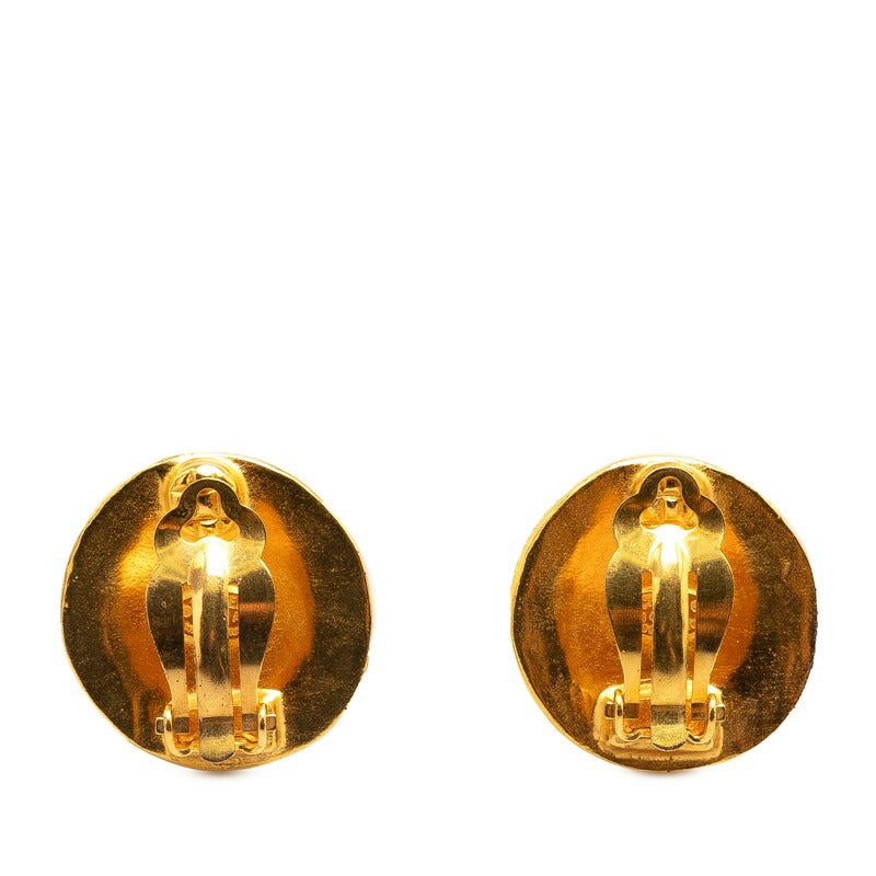 Chanel Gold Plated Coco Mark   Earrings 94A