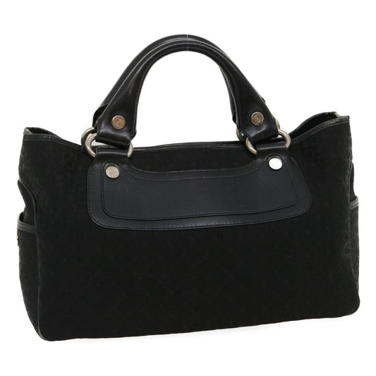 Luxury CELINE C Macadam Canvas Tote Bag Buggy Bag Black  fm1376
