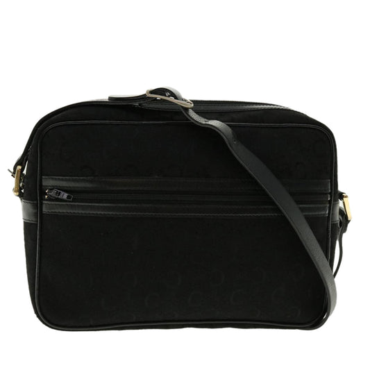 Luxury CELINE C Macadam Canvas Shoulder Bag Black  fm2217
