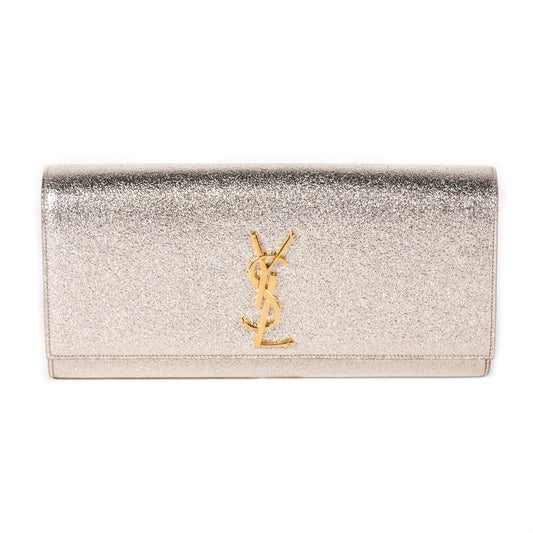 Saint Laurent Monogram Metallic Clutch