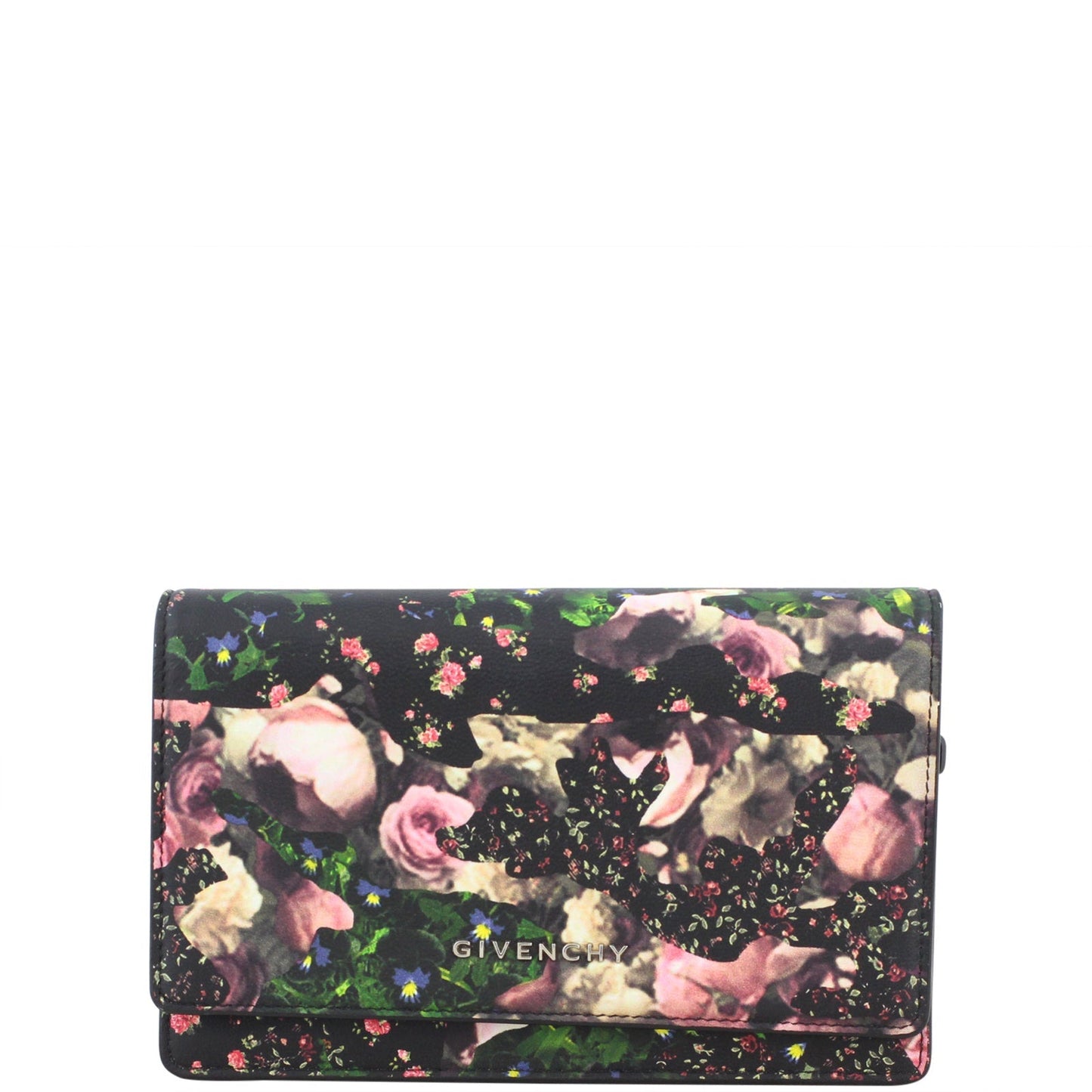 Givenchy Flower Camouflage Print Chain Wallet