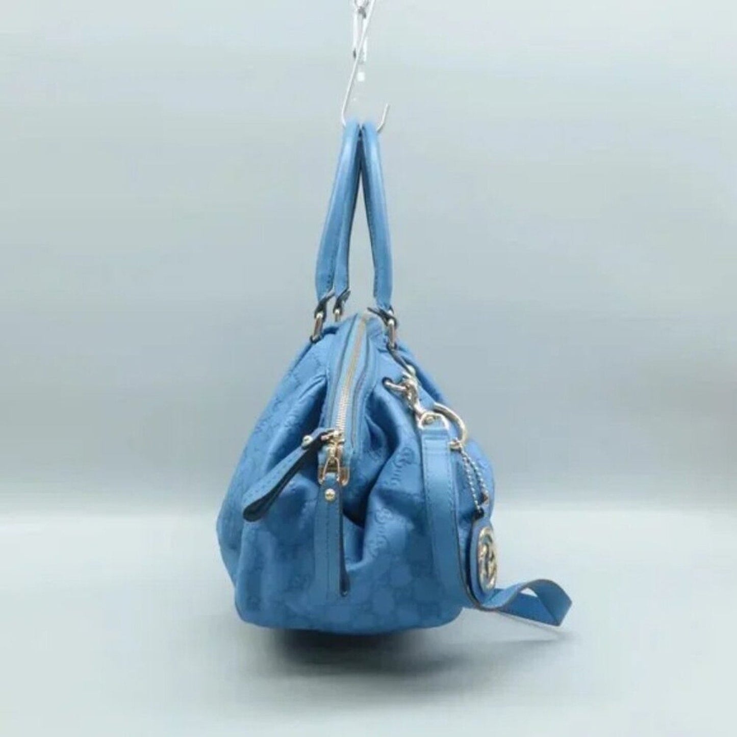 GUCCI Blue Leather Satchel