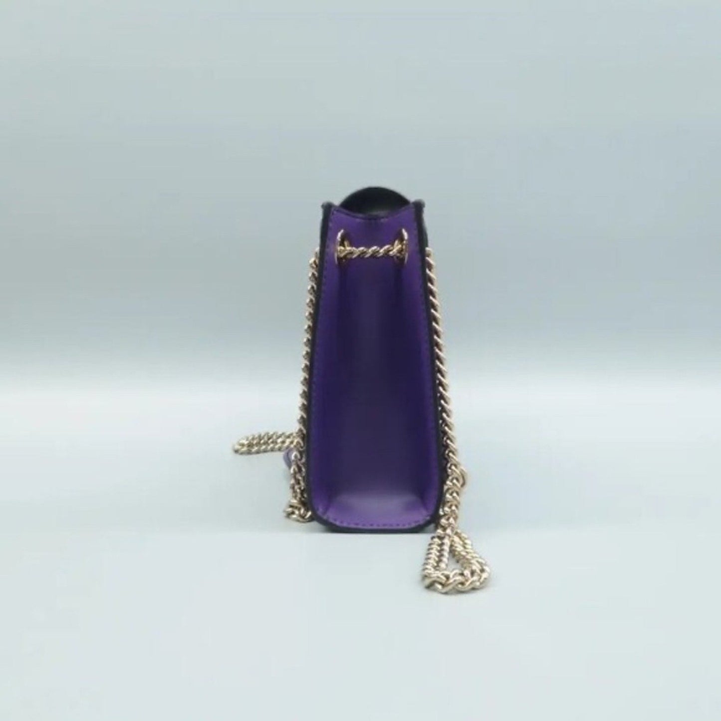GUCCI Emily Purple GG Leather Shoulder Bag