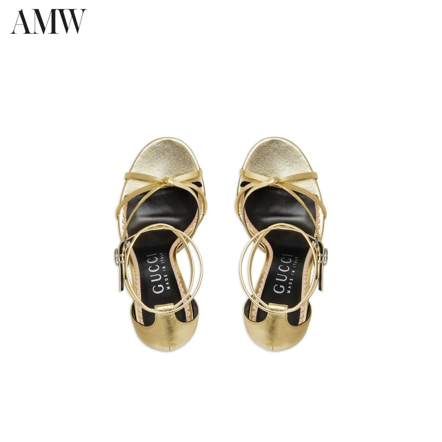 GUCCI Metallic-finish Strapped Sandals