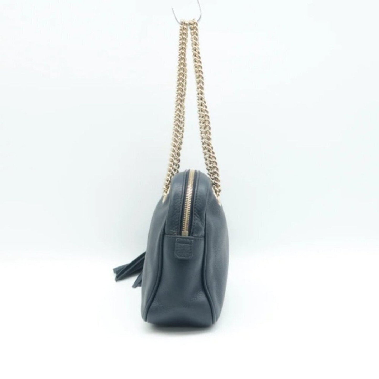 GUCCI Soho Navy Leather Shoulder Bag