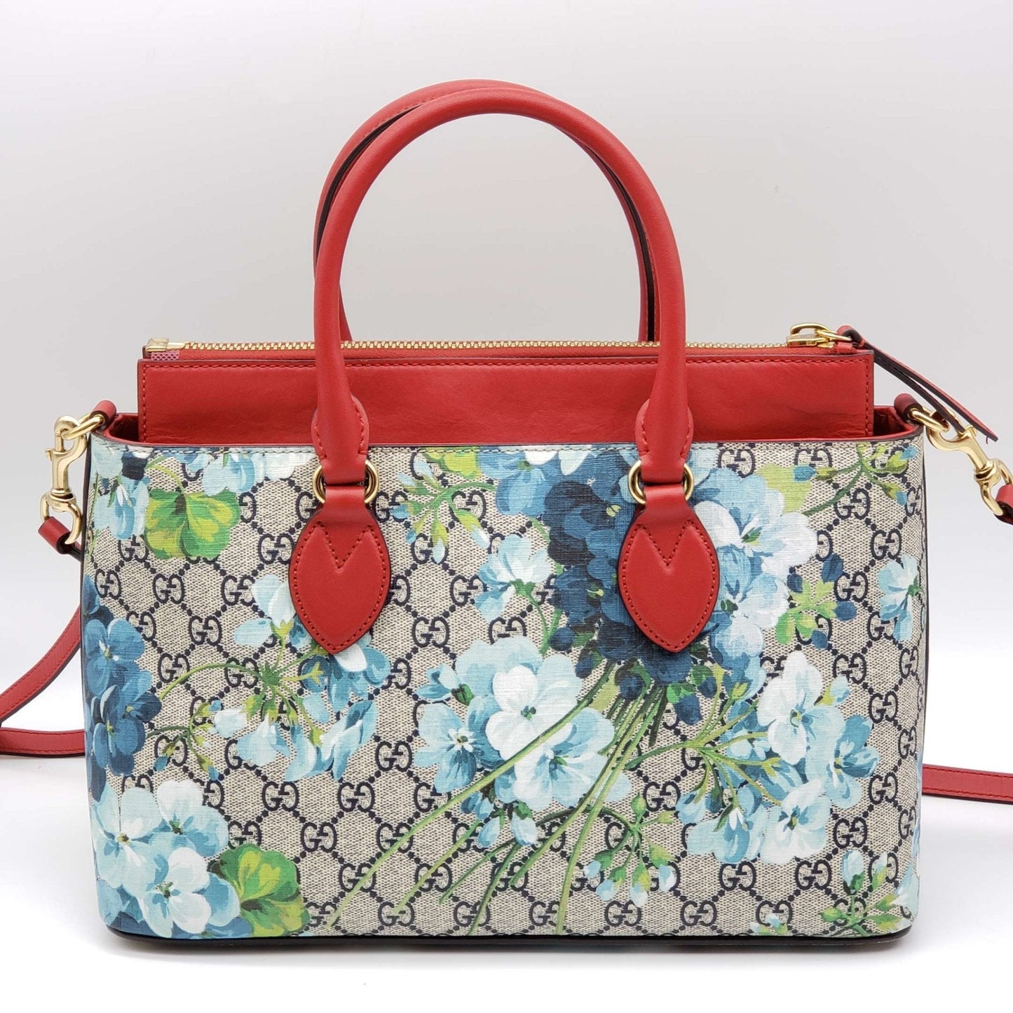 Gucci Supreme Floral Bloom Blue Hand Bag and Shoulder Bag