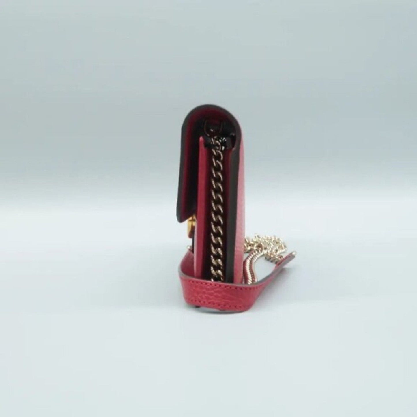 GUCCI Woc Red Leather Shoulder Bag