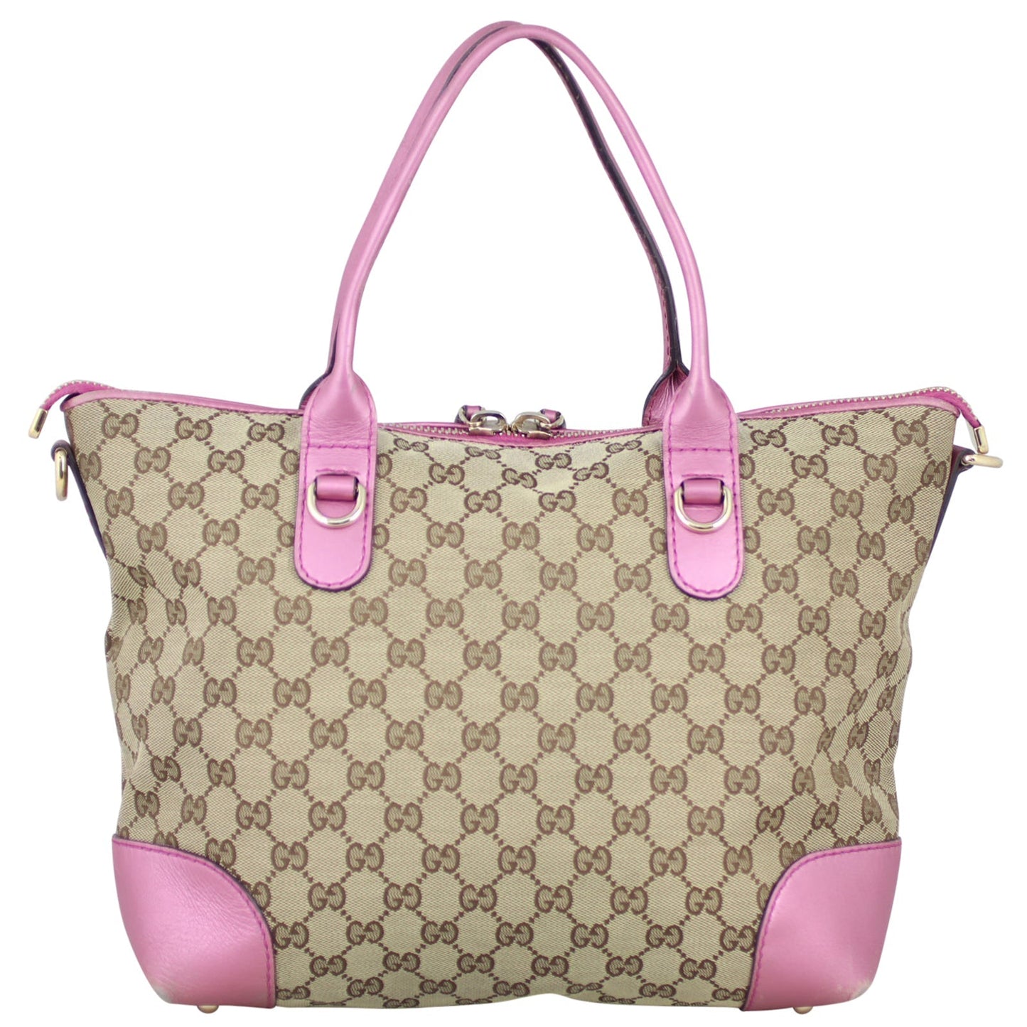 Gucci GG Canvas Heart Bit Charm Tote