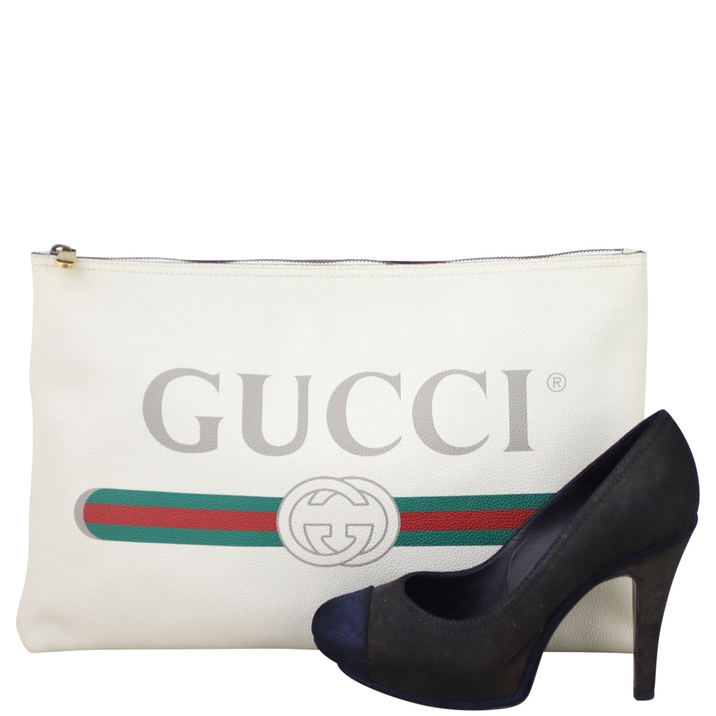 Gucci Print Leather Pouch