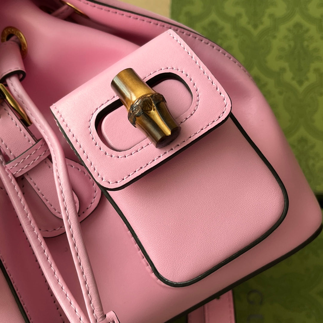 gg Bamboo Small Backpack Pink For Women, Women’s Bags 8in/22cm gg ‎‎702101 UZY0T 5814