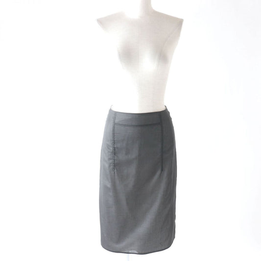 HERMES skirt Outer: 100% cotton, Lining: 100% cotton Gray type Women 34  d