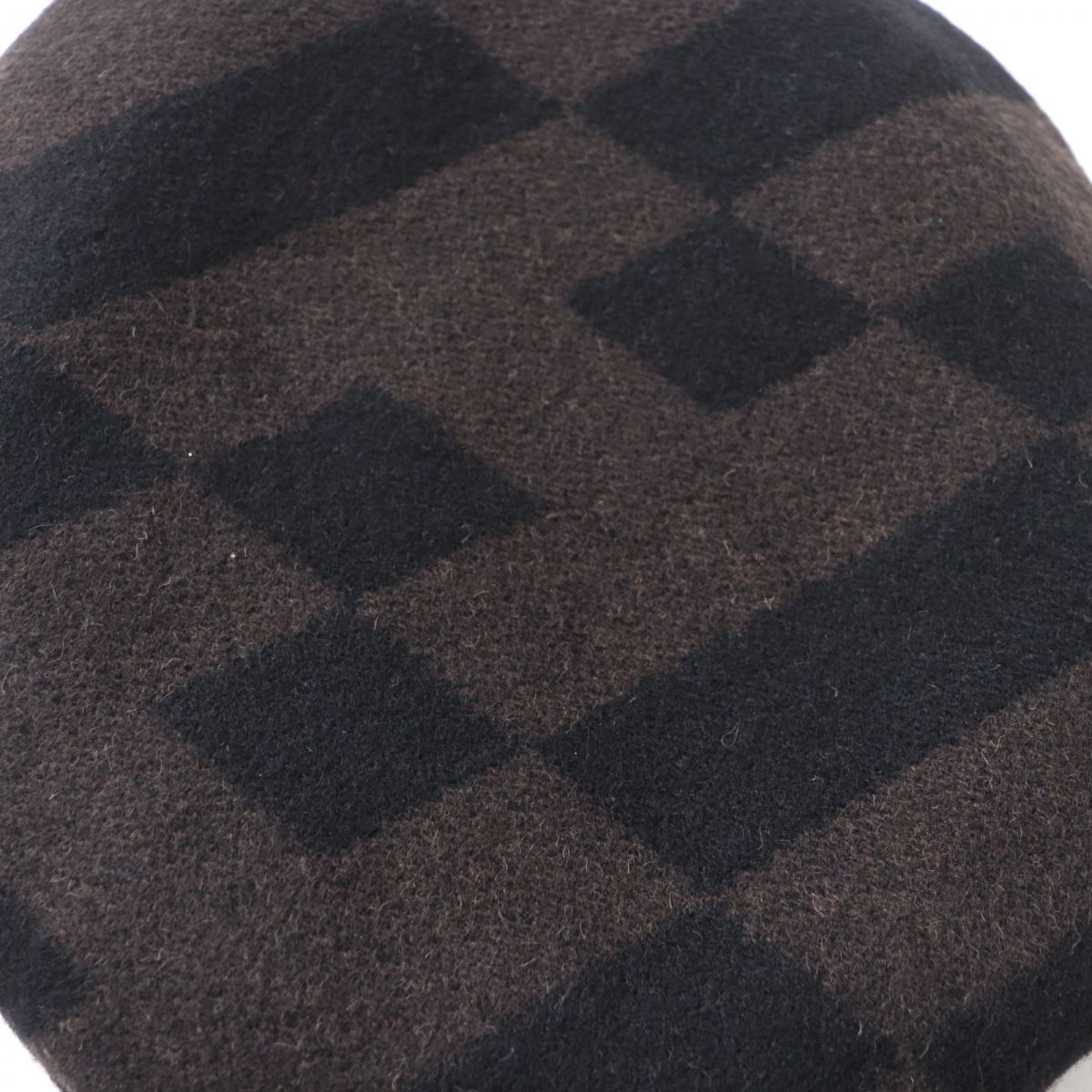 HERMES beret Main: 100% camel, Lining: 100% acetate Brown x black Women  d