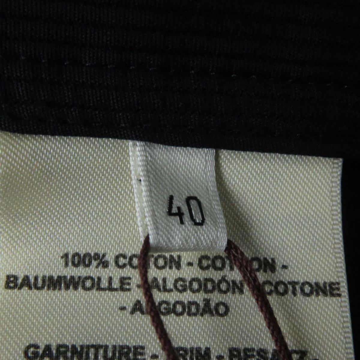 HERMES Best Main: 100% cotton, Part: Lamb leather, Lining: 100% cotton Navy Women 40  d