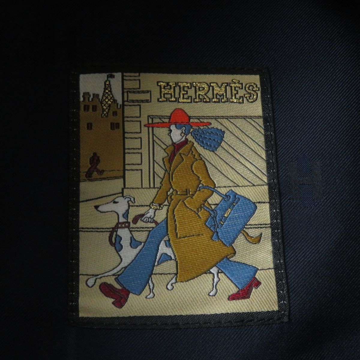 HERMES beret Outer: 100% cashmere, Lining: 65% rayon, Lining: 35% silk, Part: 100% polyester gray Women 58  d