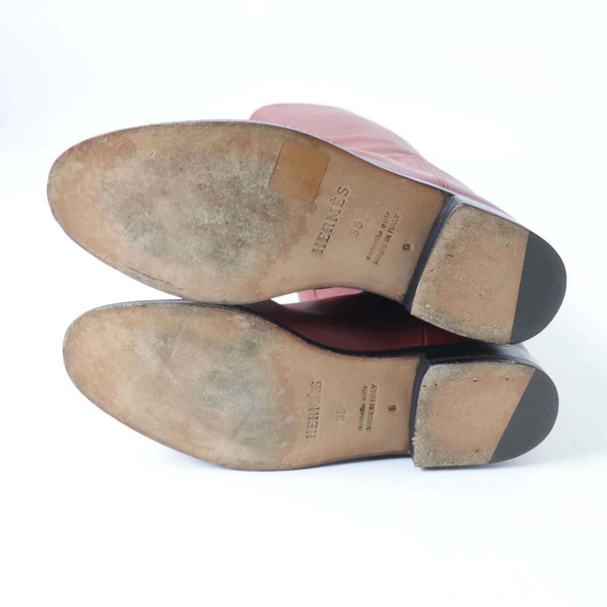 HERMES boots Main: Leather Red type Women 38  d