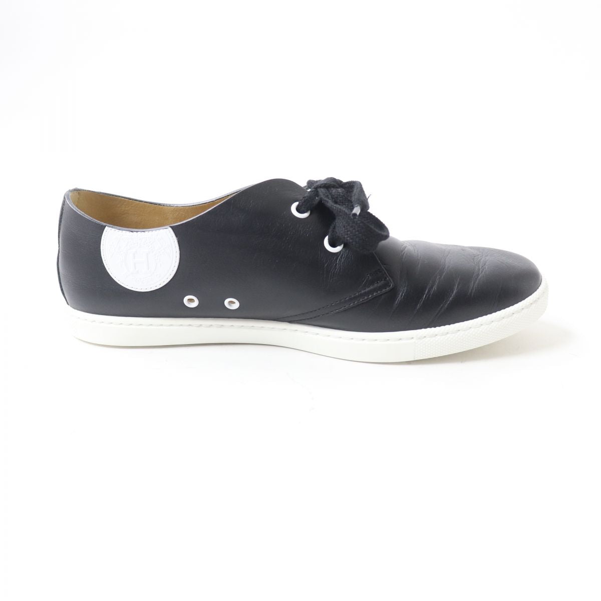 HERMES sneakers Main: Leather Black x white Women 39.5  d