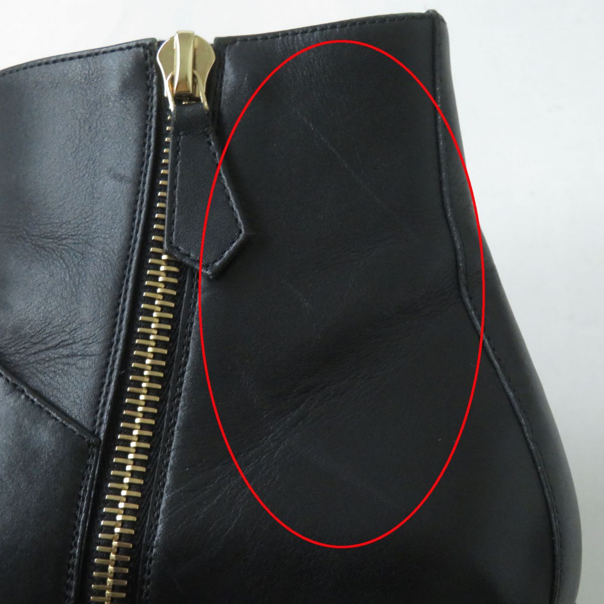 HERMES boots Main: Leather Black x Gold Metal Women 35.5  d