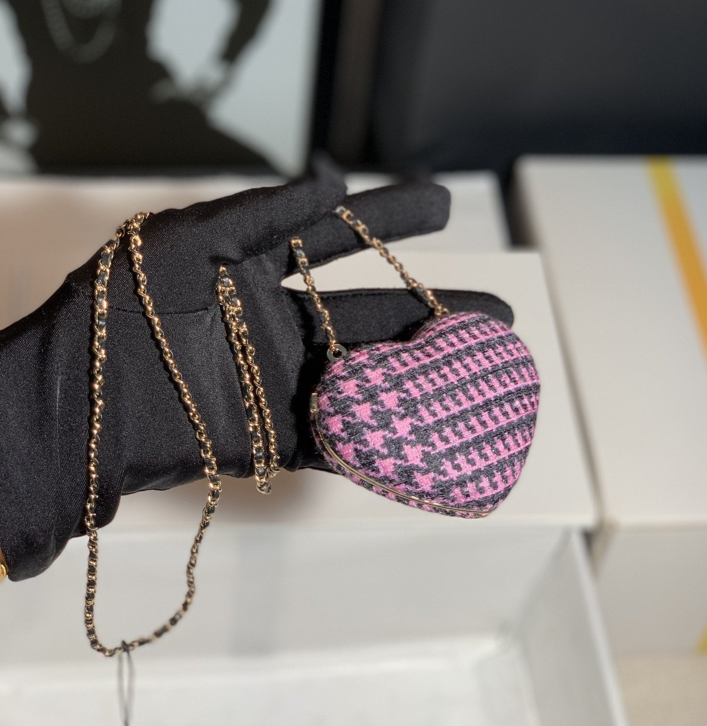 CHLLong Necklace Bag Black And PiNike For Women, Women’s Bags 3in/7cm AB9485 B09330 NK598