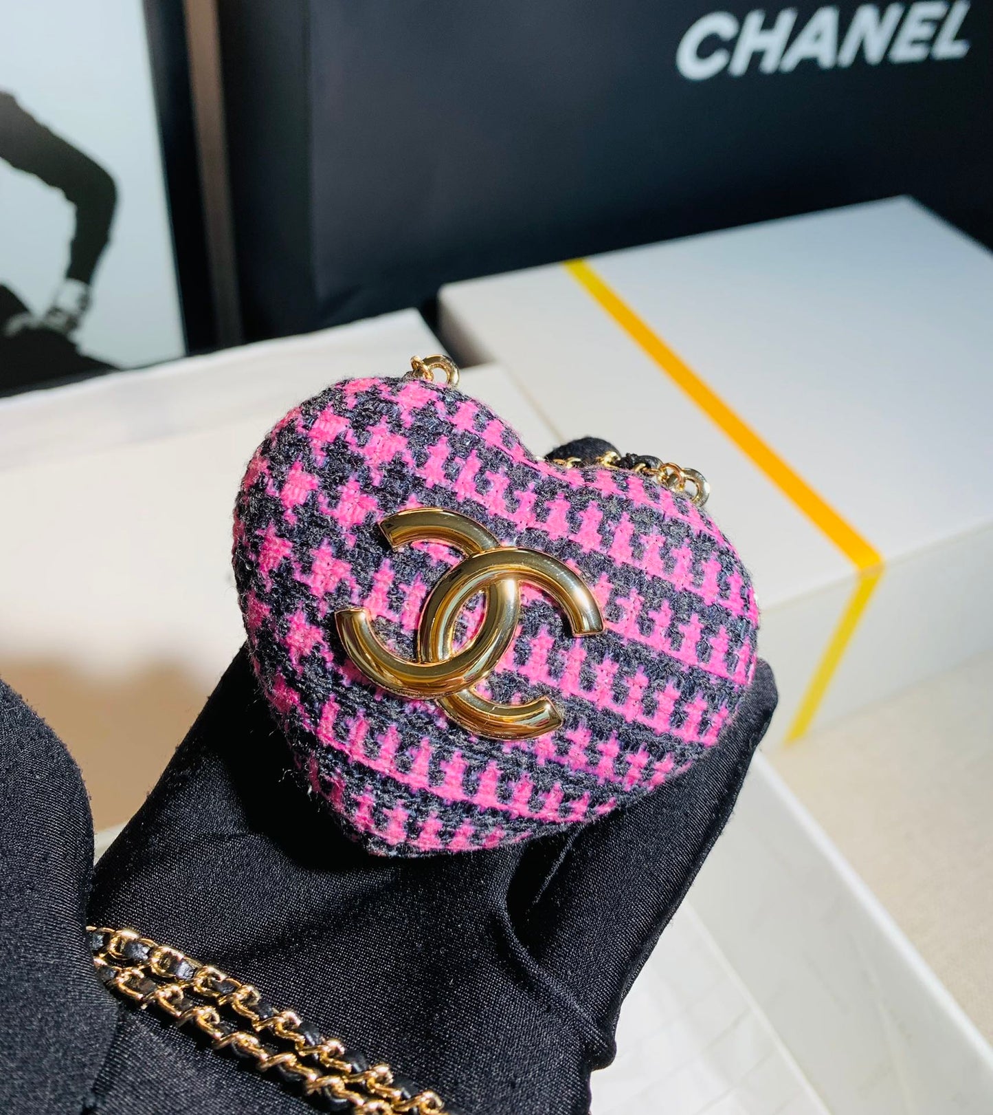 CHLLong Necklace Bag Black And PiNike For Women, Women’s Bags 3in/7cm AB9485 B09330 NK598