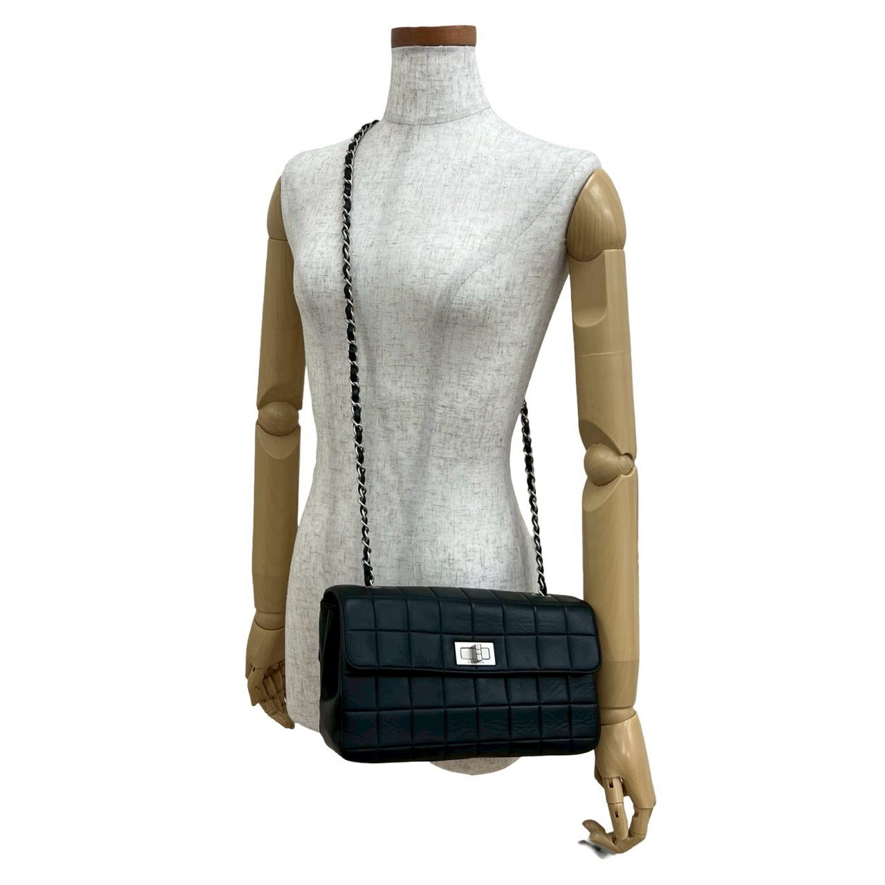 Chanel Choco Bar 2.55 Lambskin Shoulder Bag