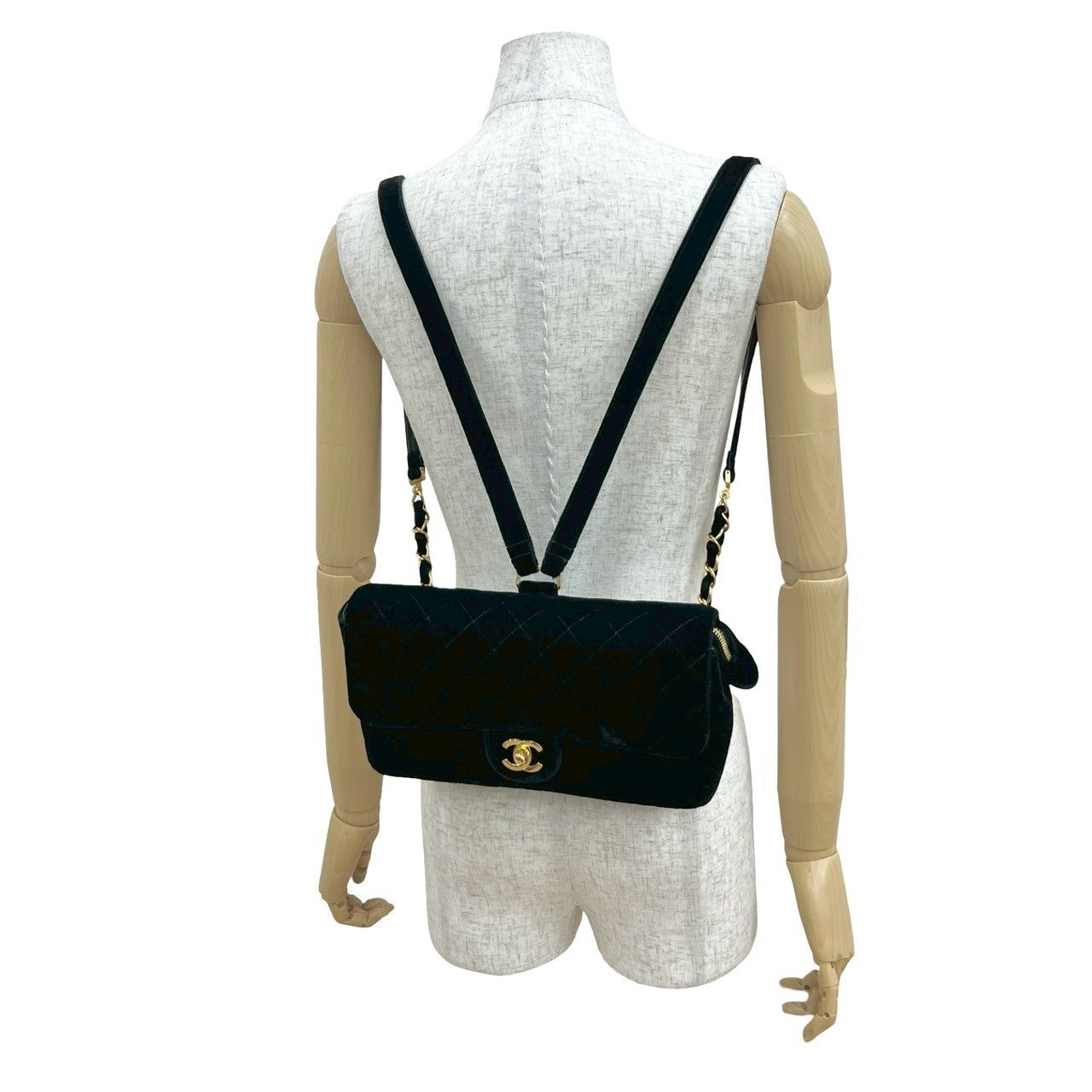 Chanel Matelassé Velour Leather Backpack