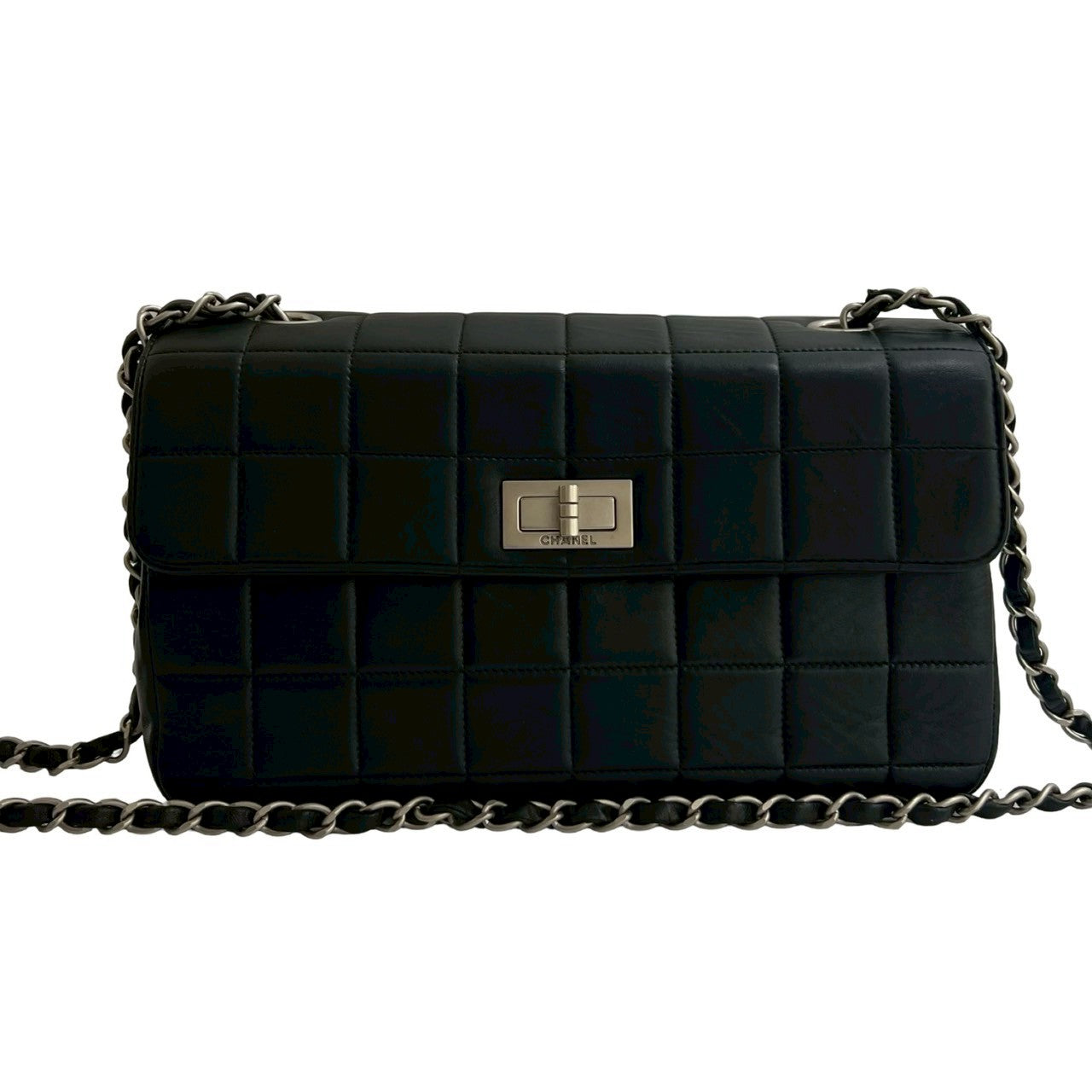 Chanel Choco Bar 2.55 Lambskin Shoulder Bag