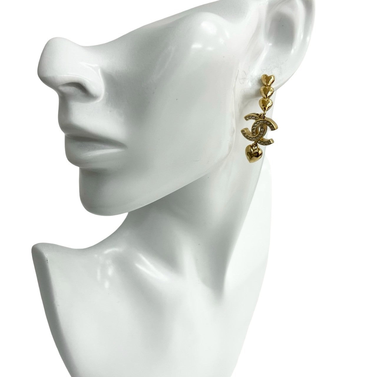 Chanel Coco Mark Heart Earrings