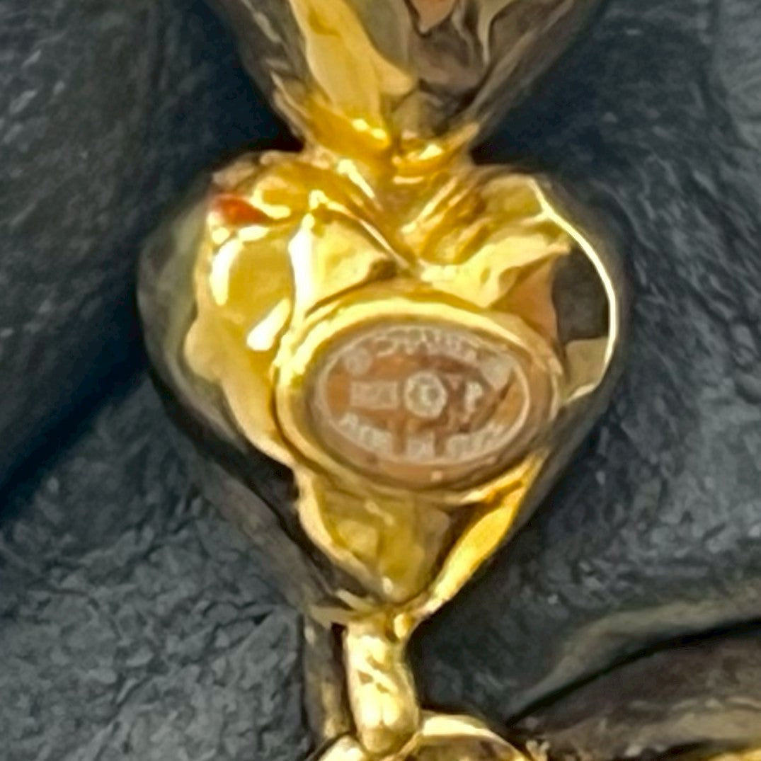 Chanel Coco Mark Heart Earrings