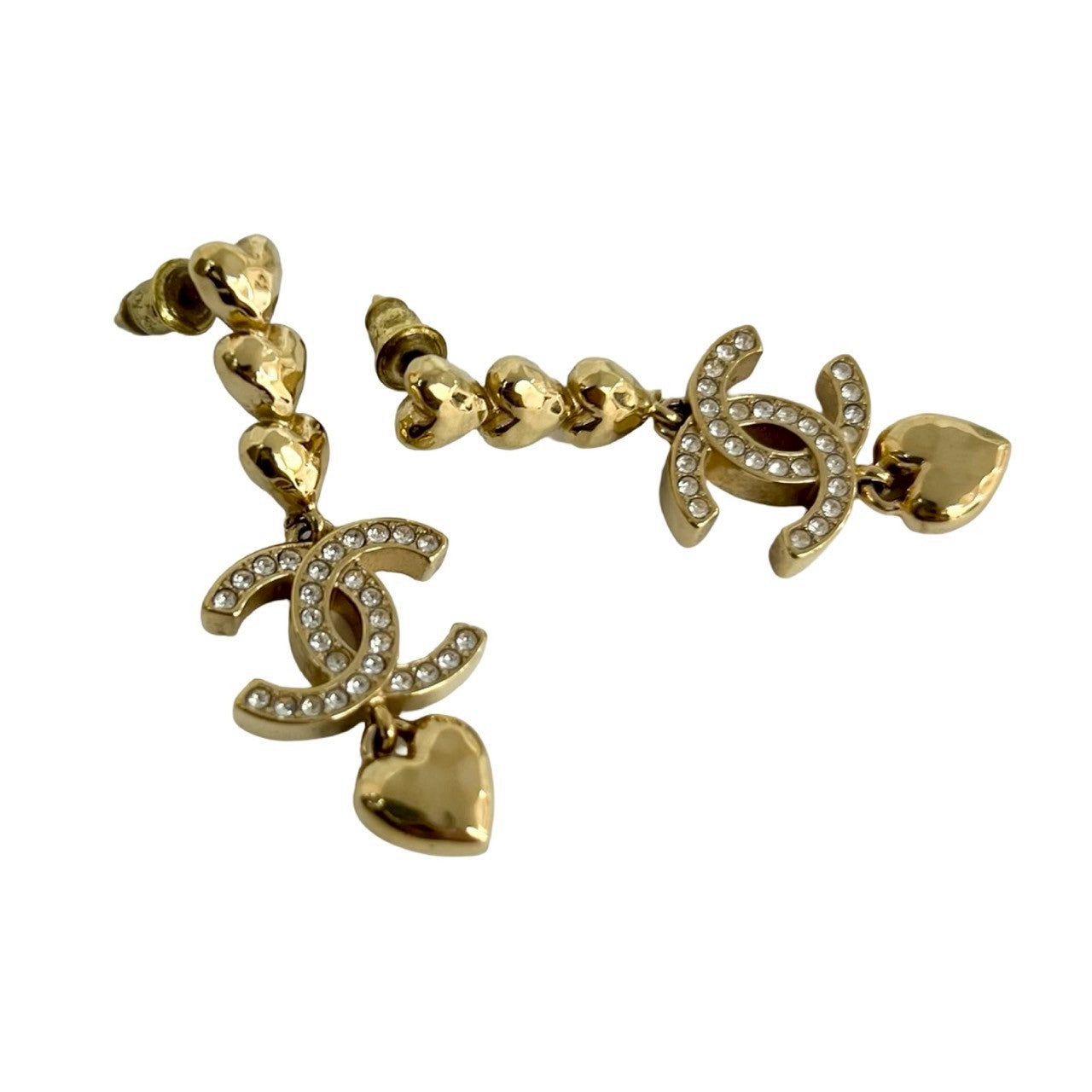 Chanel Coco Mark Heart Earrings