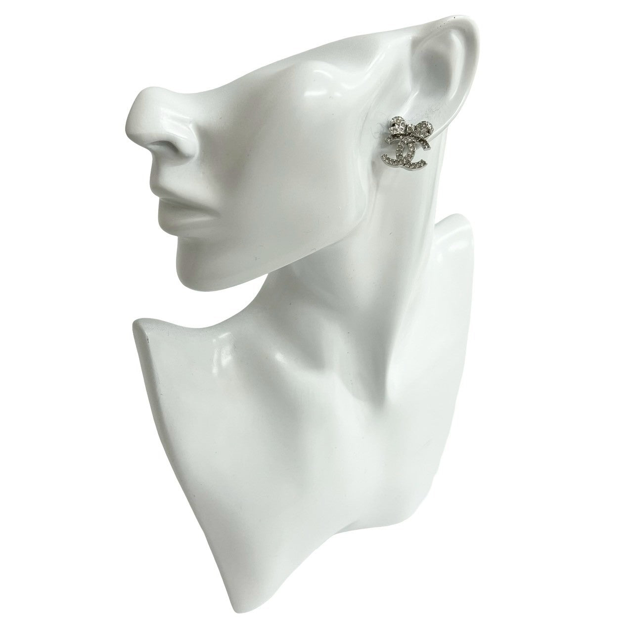 Chanel Coco Mark Ribbon Earrings