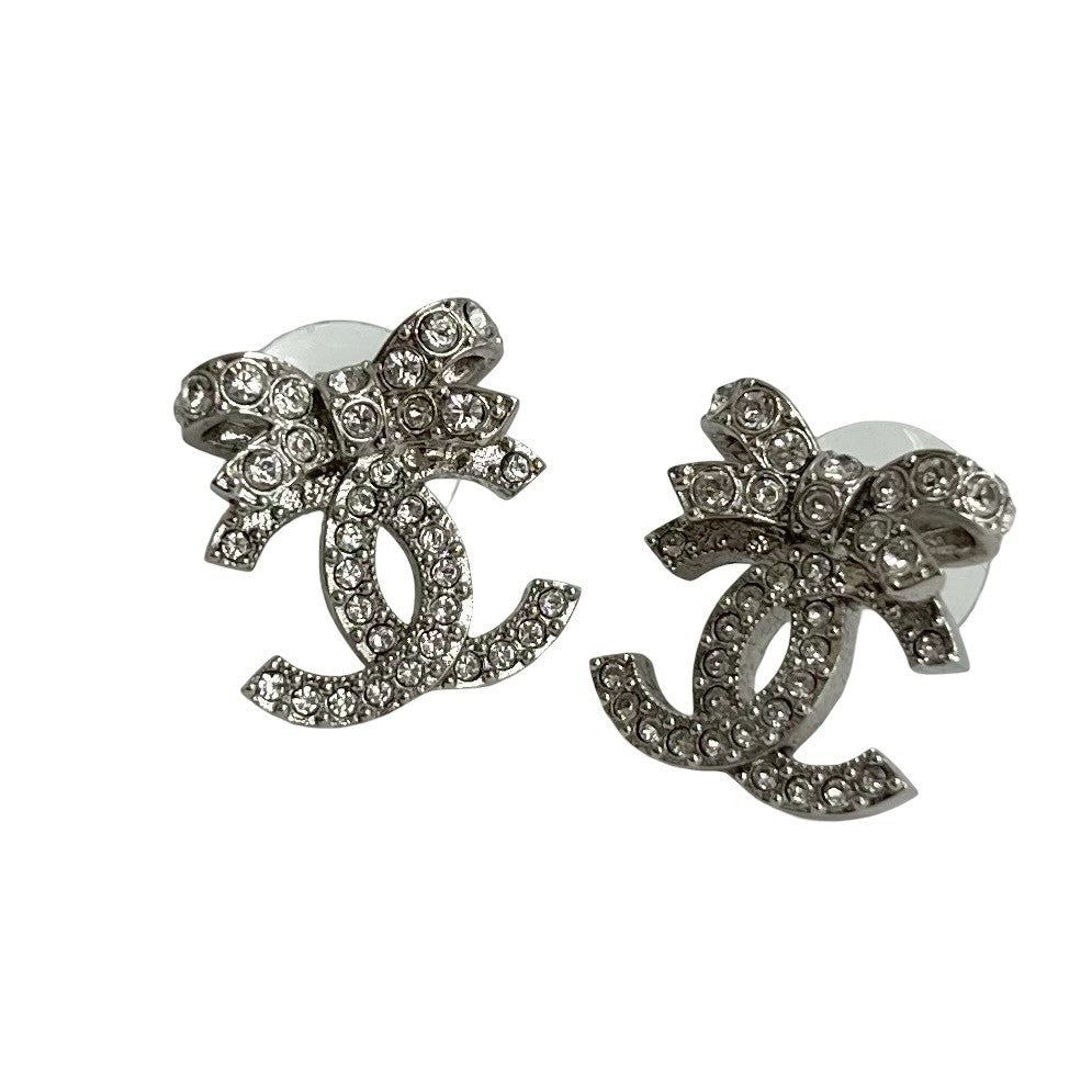 Chanel Coco Mark Ribbon Earrings