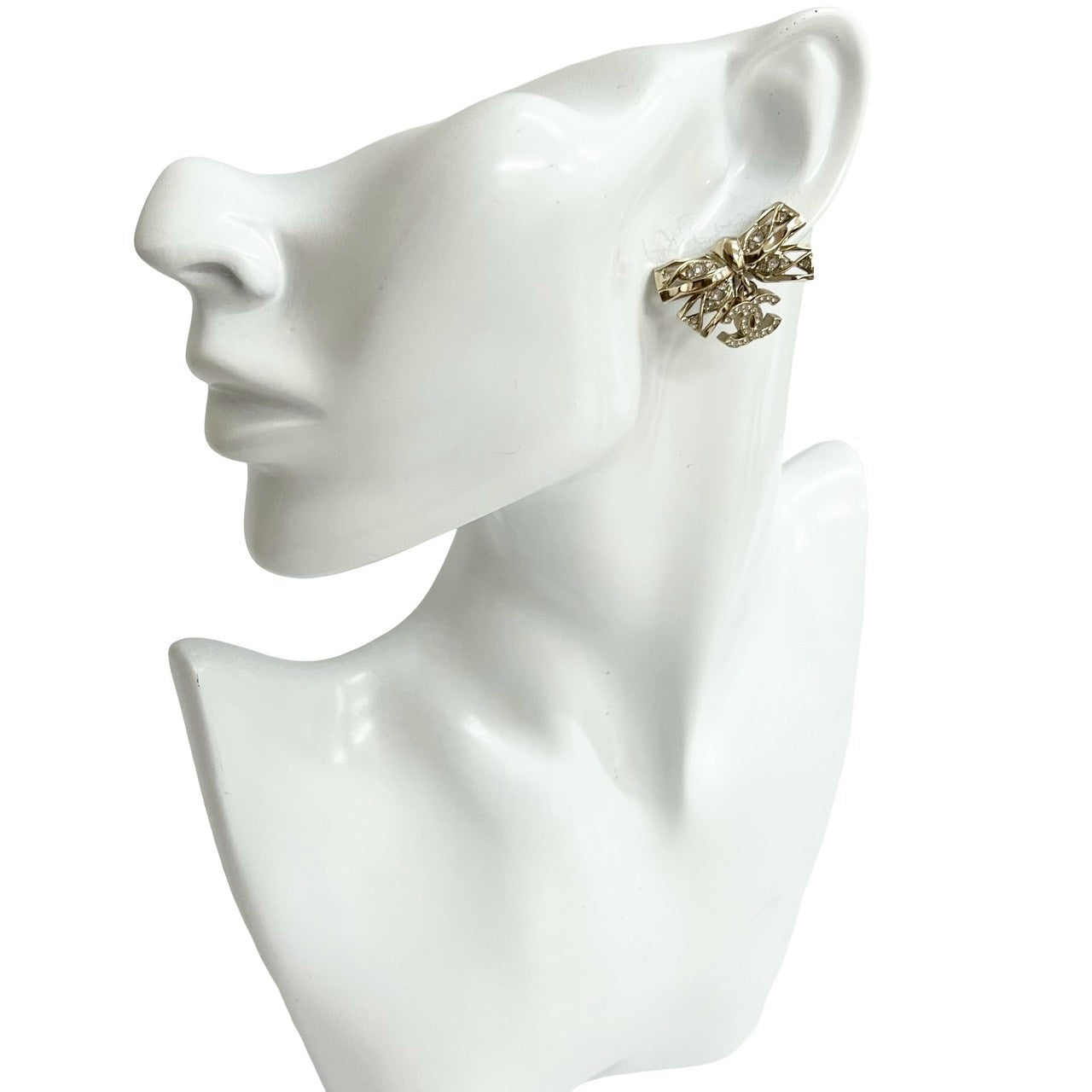 Chanel Coco Mark Ribbon Earrings