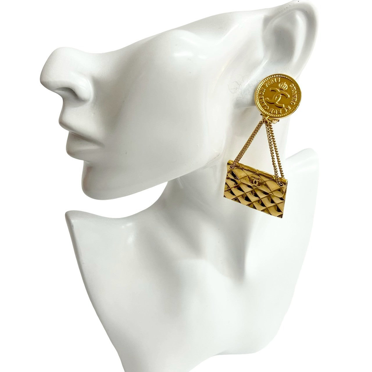 Chanel Coco Mark Matelassé Earrings
